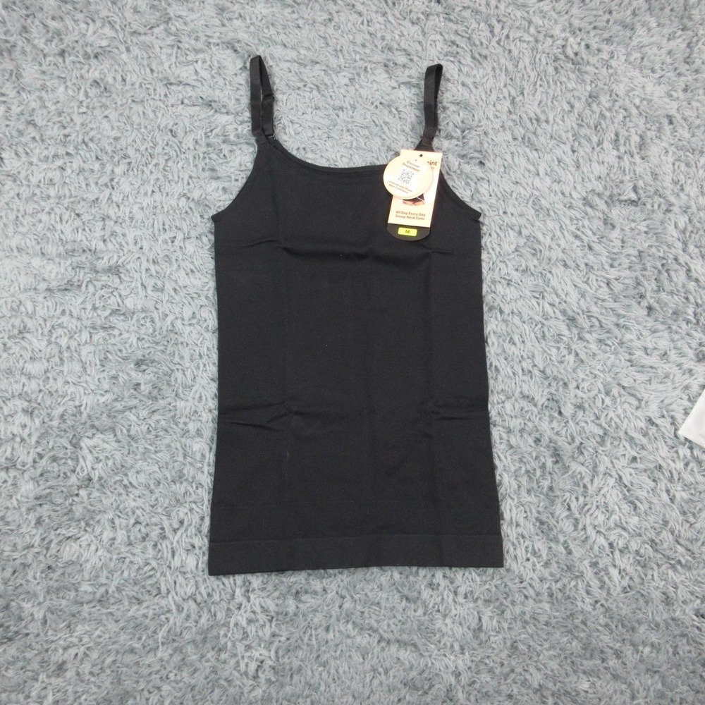 Shapermint Essentials All Day Scoop Neck Cami Womens M Black Shapewear NWT